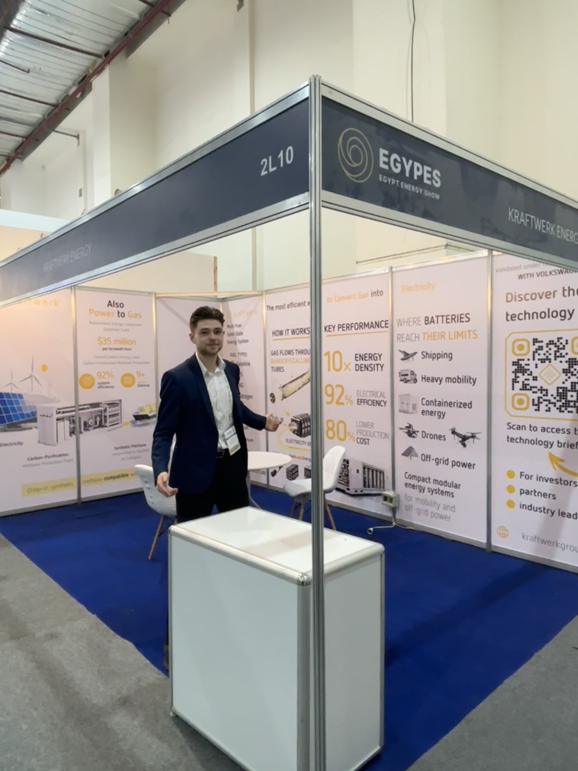 Kraftwerk-Messestand EGYPES — betreut von GrowPotential