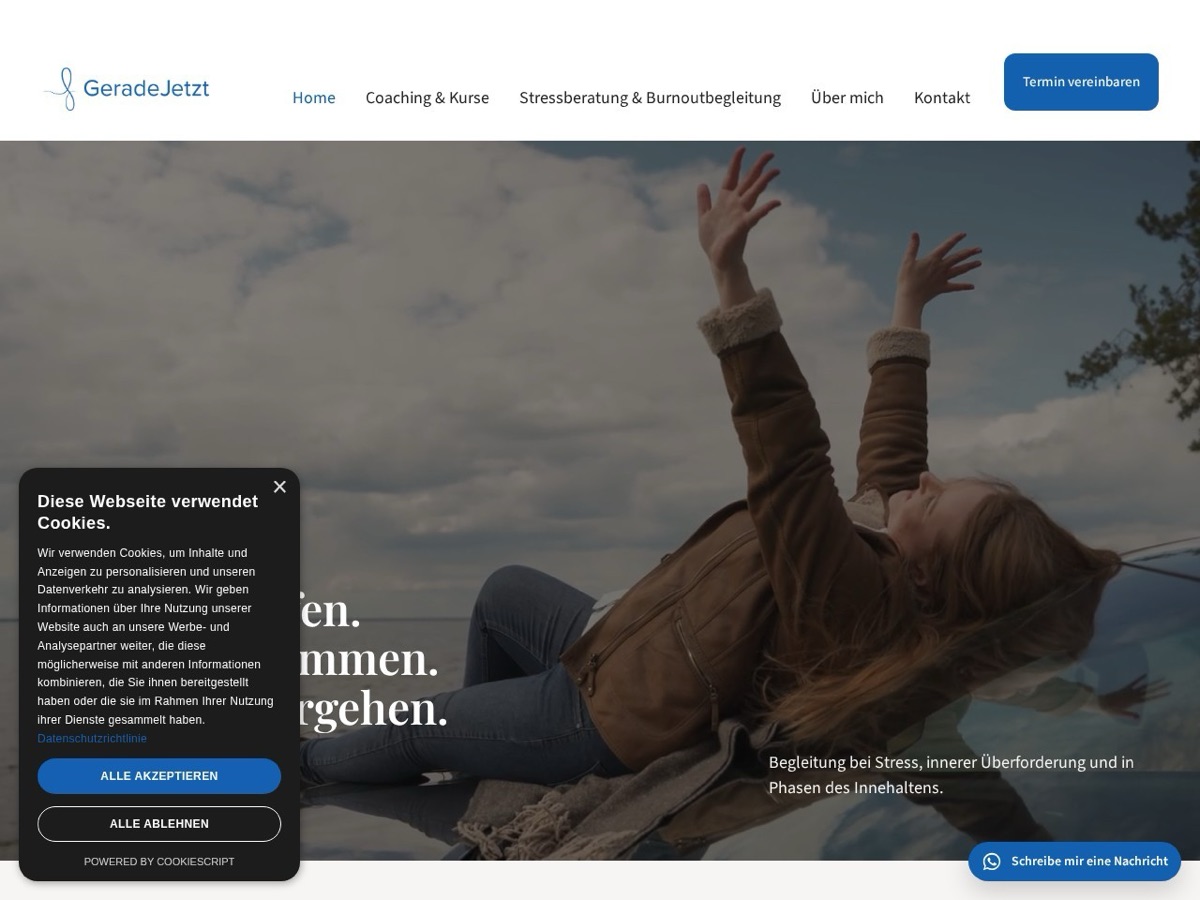 GeradeJetzt — Website