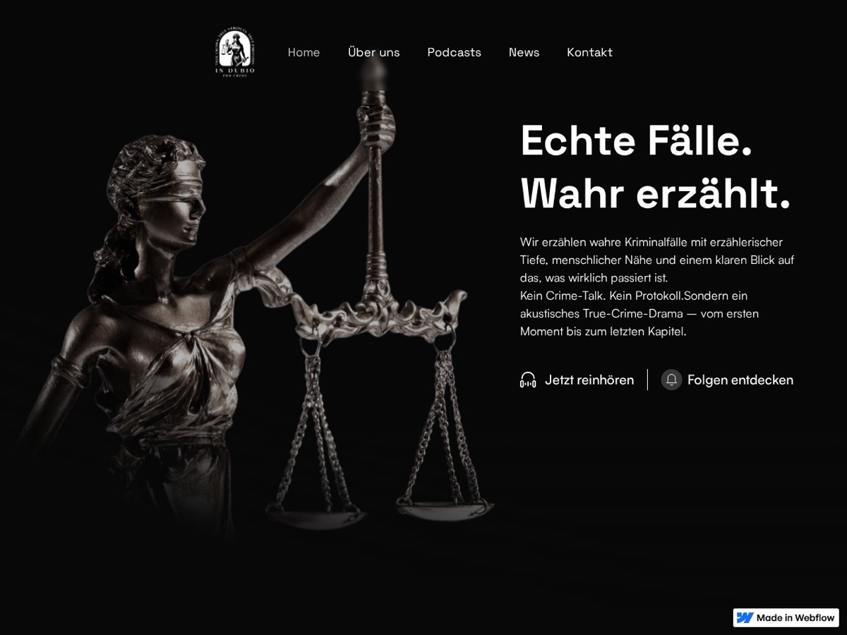In dubio pro crime — Podcast-Website