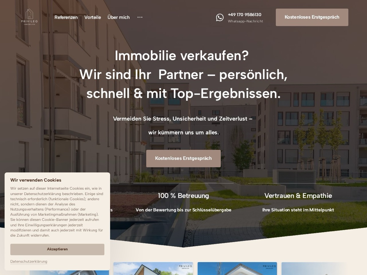 Privileg Immobilien — Website von GrowPotential