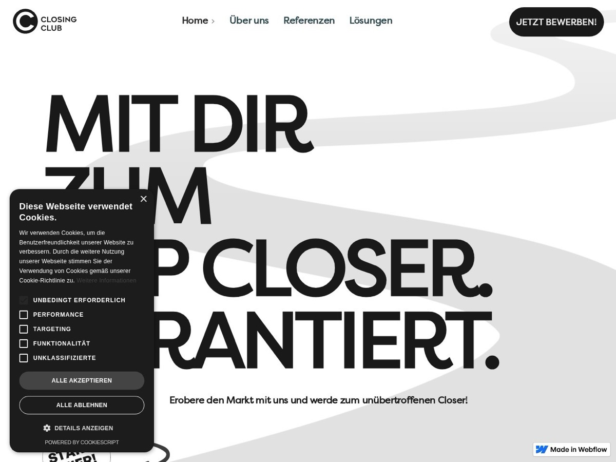 Closing Club — Website von GrowPotential